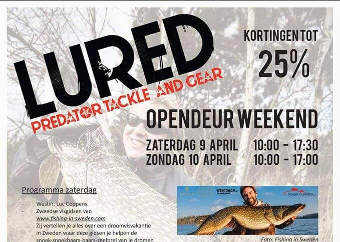 Fishing in Sweden visiting Lured Tackle Shop in Blegium